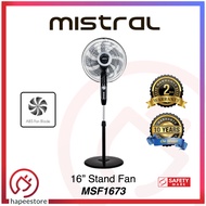 Mistral 16" Stand Fan MSF1673 / 3 Speed / Timer / Oscillation (2 Year Warranty + 8 Years Motor Warranty)