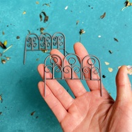 3pcs Dollhouse Miniature Metal Fence Barrier Decorative Mini Fairy Garden Fence Accessories Garden D