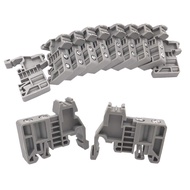 E/Uk Din Rail Terminal Blocks End Stopper Bracket GreyTerminal Block Connector(Pack Of 100)