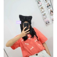 HANDMADE STAR BEANIE/STAR CAT BEANIE/CAT BEANIE KOREAN BEANIE/ STRAWBERRY HAT CUTE HAT/CUTE BEANIE H