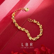 Gelang Emas Original 916 gold Love Clover Adjustable Women's Bracelet Accessories Jewelry Gifts Hypoallergic