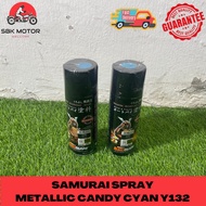 SAMURAI METALLIC CANDY MOTORCYCLE COLOUR SPRAY CYAN Y132