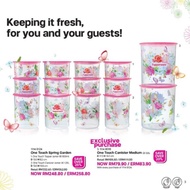 Tupperware Spring Garden[Free Gift with each parcel] One touch 14pcs