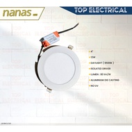 LED DOWNLIGHT NANAS 4" / N412 SERIES / 12W / SQUARE / ROUND / DAYLIGHT 6500K / COOLWHITE 4000KISOLAT