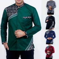 Koko Shirt For Adult Men Long Sleeve/Koko Tojiro Muslimin/Koko Batik Combination