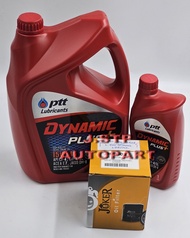 SET PTT DYNAMIC PLUS 15w-40 ขนาด 7 ลิตร(6+1 ลิตร)+กรองเครื่อง Oil Filter MITSUBISHI STRADA สตาร์ด้า 