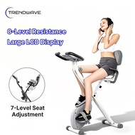 [Trendwave] Foldable Dynamic Spin Bike With LCD Monitor Adjustable Seat Exercise Equipment Indoor Gy