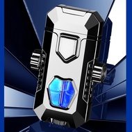 Spinner Fidget Elegant Crystal Blue Window See thru Blue LED Butane Gas Jet Soft Flame Lighter