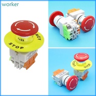 Wor* Stop Push Button-Switch Equipment Lift Elevator Latching Self Lock Button