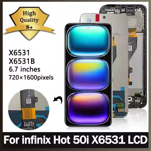 100% Test X6531 X6531B Premium Lcd For Infinix Hot 50i Display Touch Screen Digitizer Panel Assembly