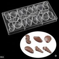 2061 - Snail and clam shaped chocolate bonbon mold.