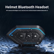 X6 Helmet Bluetooth Headset Motorcycle Helmet Headset Waterproof 800mA Bluetooth 5.0 Intelligent Noise Reduction Voice Assistan