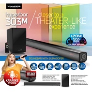 Vinnfier Hyperbar 303 M Wireless Bluetooth Soundbar with Bass Subwoofer – 3D Surround Sound, Built-i