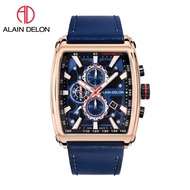 Alain Delon Watch 💯 (Ori) AD473-1582C Men Chronograph Leather /  Alain Delon Watch / Men Watch / Jam