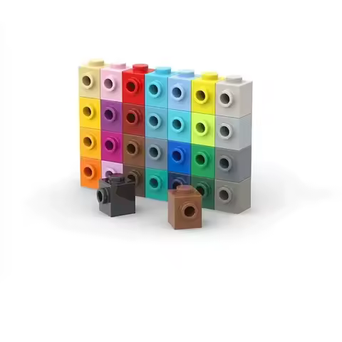 MOC Building Block Accessories 1x1 Single Side Adapter Bump Brick Bulk 635 Compatible with LEGO 8708