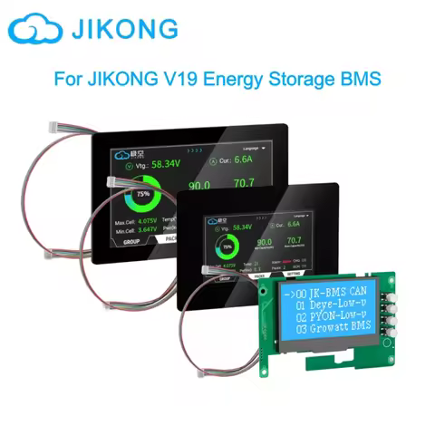JIKONG V19 3.2inch/4.3inch/7inch BMS Screen Display For PB Series V19 Version BMS TTL-P Display Supp