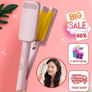 Máy Uốn Tóc Xoăn Sóng Nước Hippie 32mm Chất Liệu Gốm Sứ Ceramic Cao Cấp Máy Làm Xoăn Sóng Nước Chỉnh