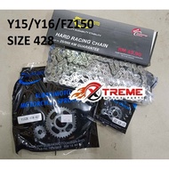 6 HOLES Y16 Y16ZR 155CC Y15 Y15ZR LC150 EXCITER / FZ150 FZ150I NEW 428 SUBAKI SBK CHAIN FRONT REAR 4