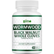 Wormwood Black Walnut Clove Capsules - Cleanse, Detox, Intestinal Guard Formula Supplement for Human
