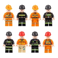_▫♛Compatible With Lego City Professional Minifigures Engineer Building Block Dolls Bags Children As