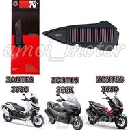 ZONTES 368G 368K 368D AIR FILTER RACING AIR CLEANER WASHABLE REUSABLE