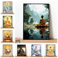 Sawg-stretched frame-32*40/40*50cm/50-60cm Buddhist digital painting 40x50cm stretched frame
