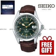 Seiko SPB121J1 Prospex Alpinist Green Dial Automatic 200M Brown Leather Strap Men's Watch - SPB121