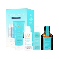 【MOROCCANOIL 摩洛哥優油】保濕修復洗潤旅行組 (水潤洗髮乳70ml+水潤護髮素70ml+強效保濕髮膜75ml+摩洛哥優油25ml) 國際航空版