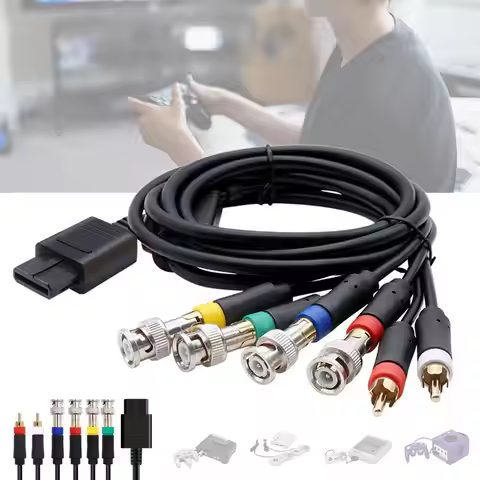 Game Console Cable Suitable For NGC/N64/SNES RGBS Color Monitoring Cable RGB+Sync Video Audio Cable 