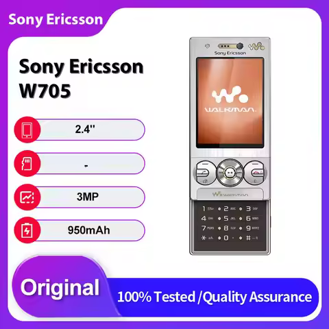 Original Unlocked Sony Ericsson W705 Bluetooth Mobile Phone 2.4 inches 950mAh 3MP