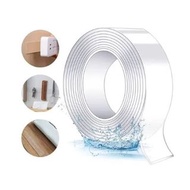 全能納米無痕可水洗透明雙面強力黏性膠帶 3公分 X 3米  qqsckp Universal Function Traceless Washable Nano Transparent Sticky T