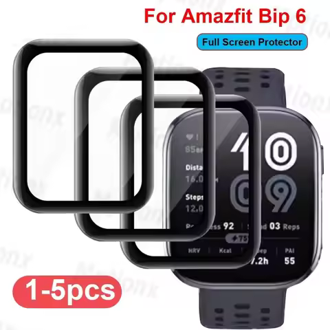 Full Coverage Protective Film For Amazfit Bip 6 Curved Screen Protector Ultra-HD Anti-scratch for Hu