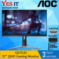 AOC Q27B3M2 / Q27G2S/EU 27" QHD 155Hz 1Ms IPS Gaming Monitor