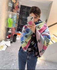 CHANEL 最美彩色双面彩虹围巾 (180cm x 70cm)