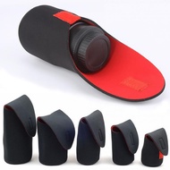 Slr Camera Red Black Dual-use Lens Bag Protective Bag Lens Barrel Lens Bag Front Black Reverse Red
