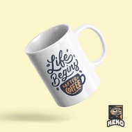 Life Begins After Coffee Quotes Coffee Cup