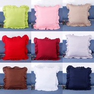 Solid Pillowcase For Sofa Cushion Cover With Ruffles Home Decor Office Bed Pillow Covers 40X40cm 45X45cm