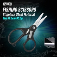 Kéo câu cá Kingdom bằng thép không gỉ Phụ kiện câu cá Cắt nhanh Dây PE Dụng cụ câu cá di động Kéo cắ