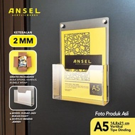 Acrylic Brochure Holder Wall Acrylic Flyer Holder/ A5 Vertical Type D AVAILABLE GOSEND