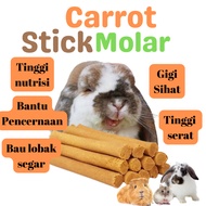 Carrot Molar Stick High Fibre/Makanan Arnab Dedak Arnab Molar Grass Stick Suitable For Guinea Pig Rabbit Hamster 1pc