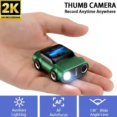 2K Retro Keychain Mini Camera 1.0" LCD Screen Portable Subminiature Mobile Camcorder Video Recorder 