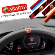 For Abarth Car Steering Wheel Center Line Vinyl Sticker