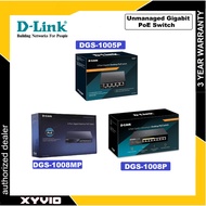 D-LINK DES-1008PA 8-Port / DGS-1005P 5-Port / DGS-1008P 8-8Port / DGS-1008MP 8-Port Unmanaged PoE Gi