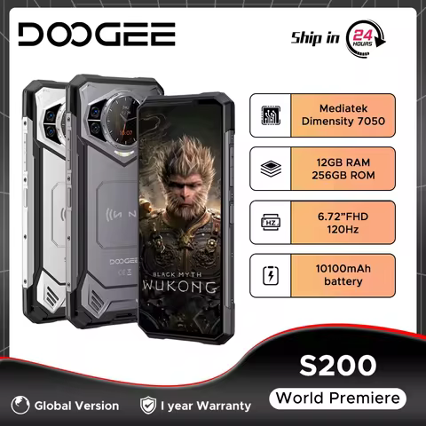 Global Version DOOGEE S200 5G Rugged Phone 12GB 256GB 1.32" AMOLED Rear Display Dimensity 7050 100MP