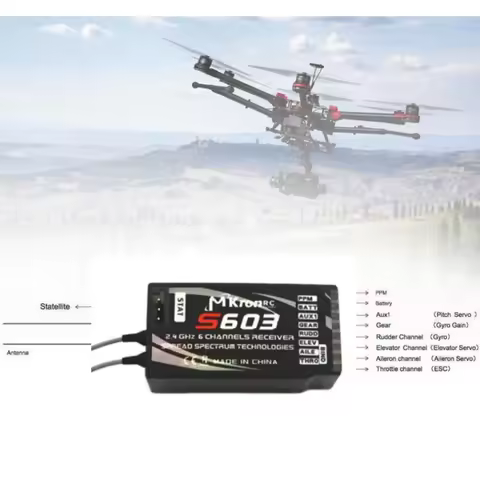 Spektrum DSMX DSM2 6CH 2.4G PPM Receiver for NX8 DX6i DX7 DX8 DSX9 Transmitter RC Aircraft Drone FPV