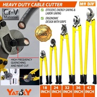 YATOLY 18"- 42" CRV Cable Cutter Heavy Duty Wire Rope Cutter Copper Aluminium Cable Cutter