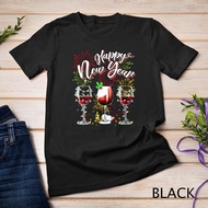 Happy New Year 2024 New Years Eve Fireworks Glasses Of Wine T-Shirt