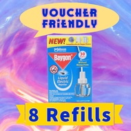[8 Refills] Baygon Electric Liquid Mosquito Repellent Refill 21ml 30nights Anti Dengue Repeller
