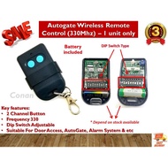 Autogate Door Wireless Remote Control 330Mhz DIP Switch Auto Gate Controller