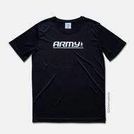 Black ARMY Casual SAF T Shirt Singapore Training Exercise Gym Jogging Workout Polyester unisex Daily